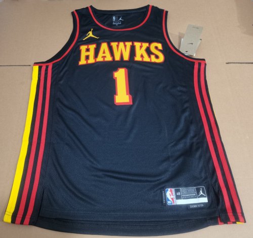 NBA 1 Johnson Atlanta Hawks Maillot noir